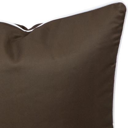 Bondi Chocolate - 45 x 45 cm Piped Outdoor Cushion