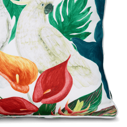 Bondi Cockatwo - 45 x 45 cm Piped Cushion