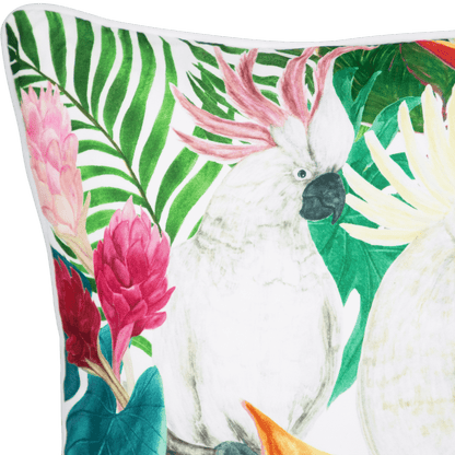 Bondi Cockatwo - 45 x 45 cm Piped Cushion