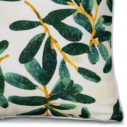 Bondi Olive Garden - 45 x 45 cm Piped Cushion