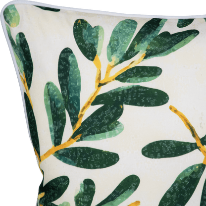 Bondi Olive Garden - 45 x 45 cm Piped Cushion
