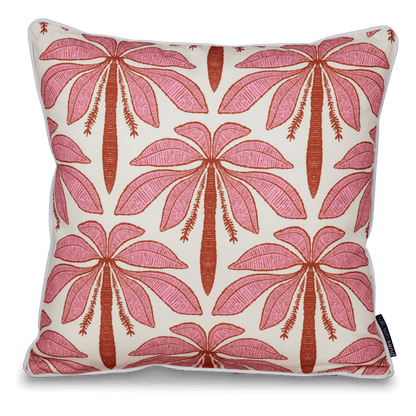 Bondi Palm Beachy - 45 x 45 cm Piped Cushion