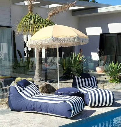 Byron Bay Outdoor Ottoman in Navy