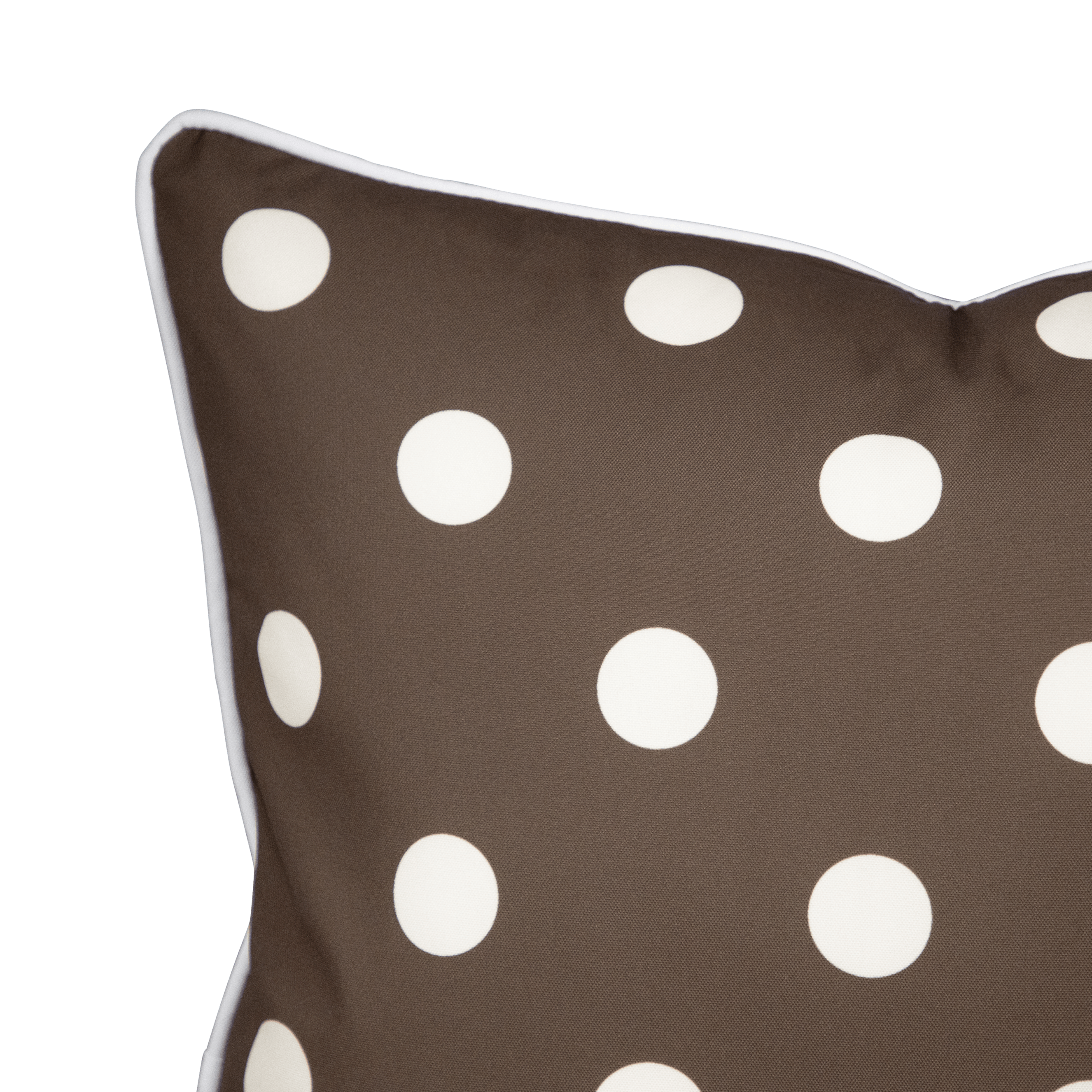 Bondi Choc Polka - 45 x 45 cm Piped Cushion