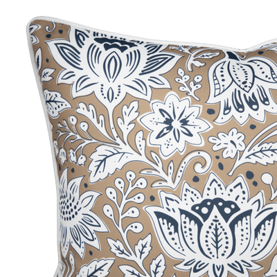 Bondi Sandy Bloom- 45 x 45 cm Piped Cushion