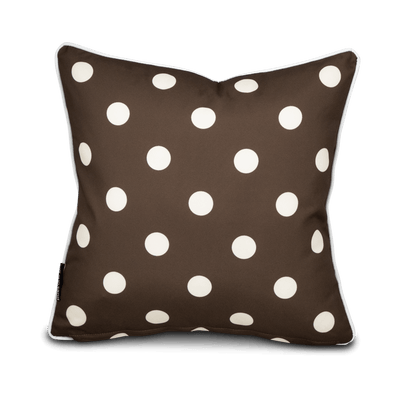 Bondi Choc Polka - 45 x 45 cm Piped Cushion