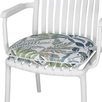 Tahiti Evergreen Rounded Outdoor Chair Pad - 40x42x5cm (ETA Late May 26)