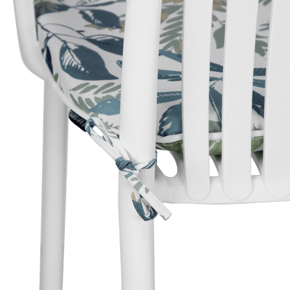 Tahiti Evergreen Rounded Outdoor Chair Pad - 40x42x5cm