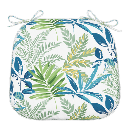 Tahiti Evergreen Rounded Outdoor Chair Pad - 40x42x5cm