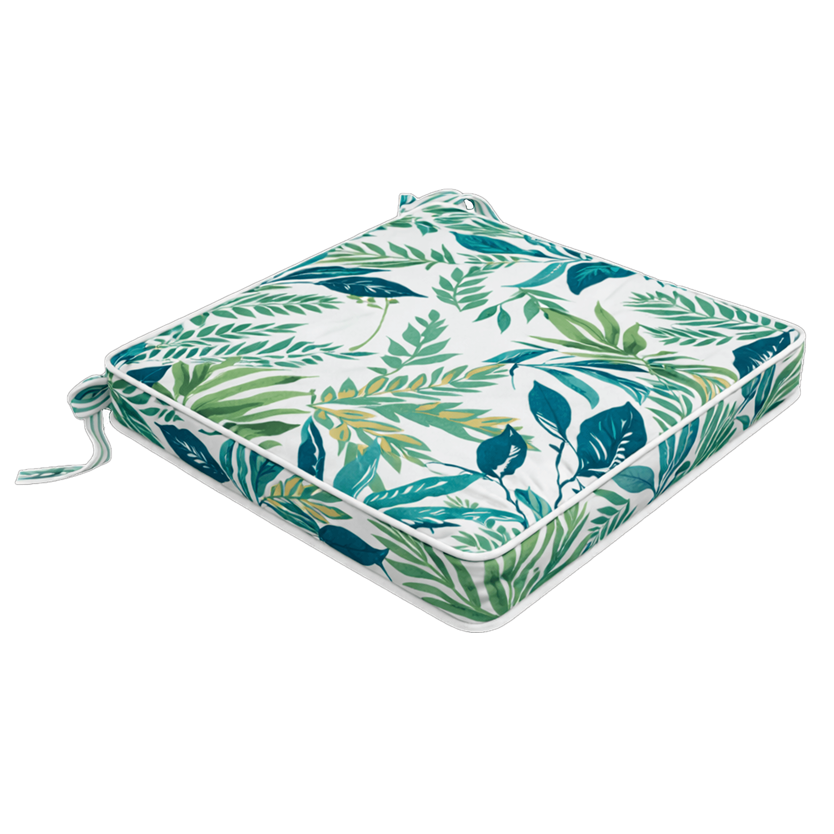 Tahiti Evergreen Square Outdoor Chair Pad - 43x43x4cm
