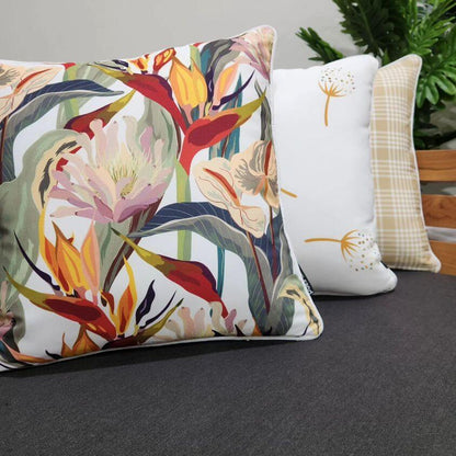 Bondi Dandelion Dance - 45 x 45 cm Piped Outdoor Cushion