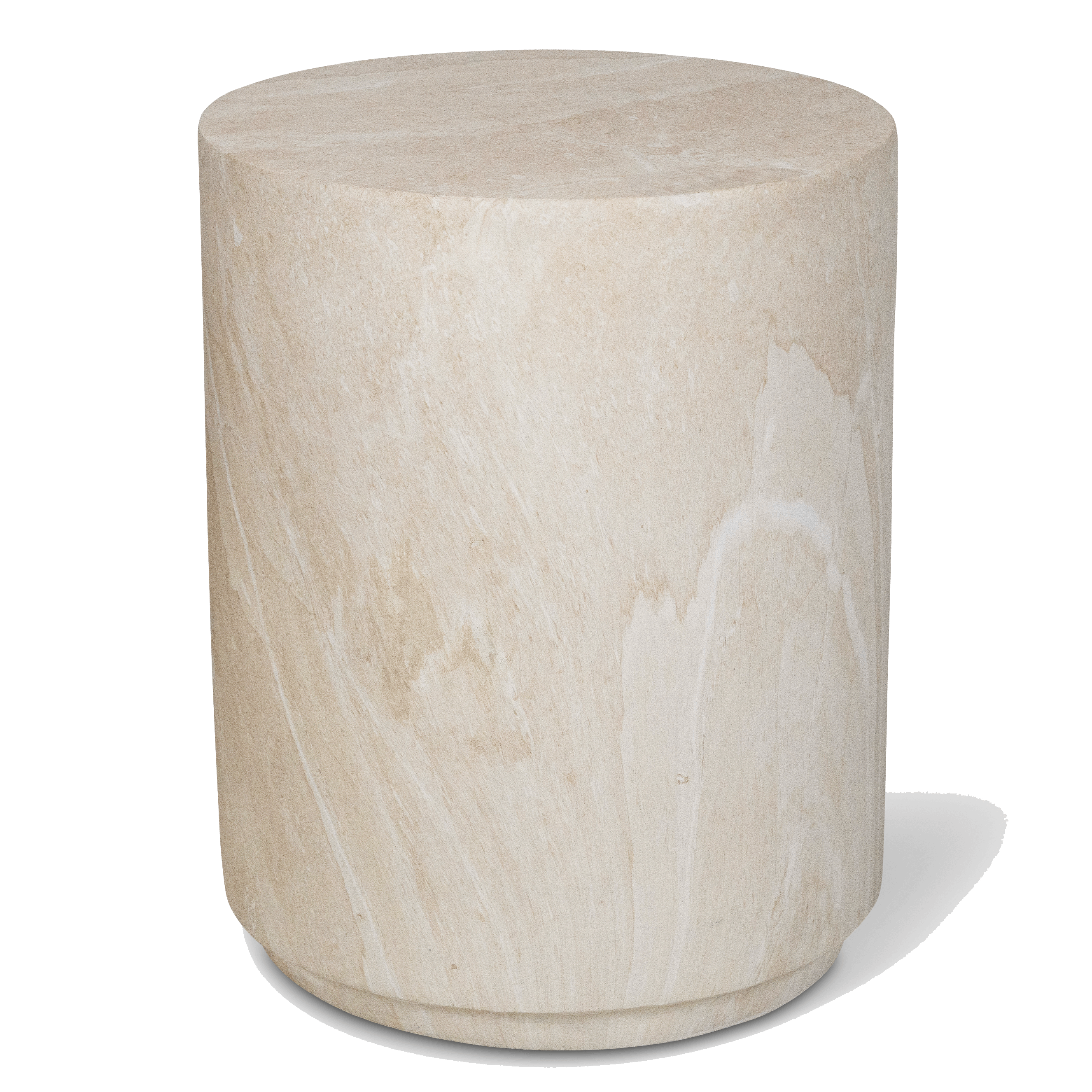 Firenze Side Table in MGO Travertine Finish