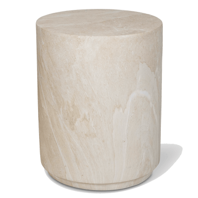 Firenze Side Table in MGO Travertine Finish