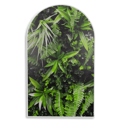 Garden Arch - 60 x 100cm Arch Outdoor UV Wall Art with White Aluminium Frame