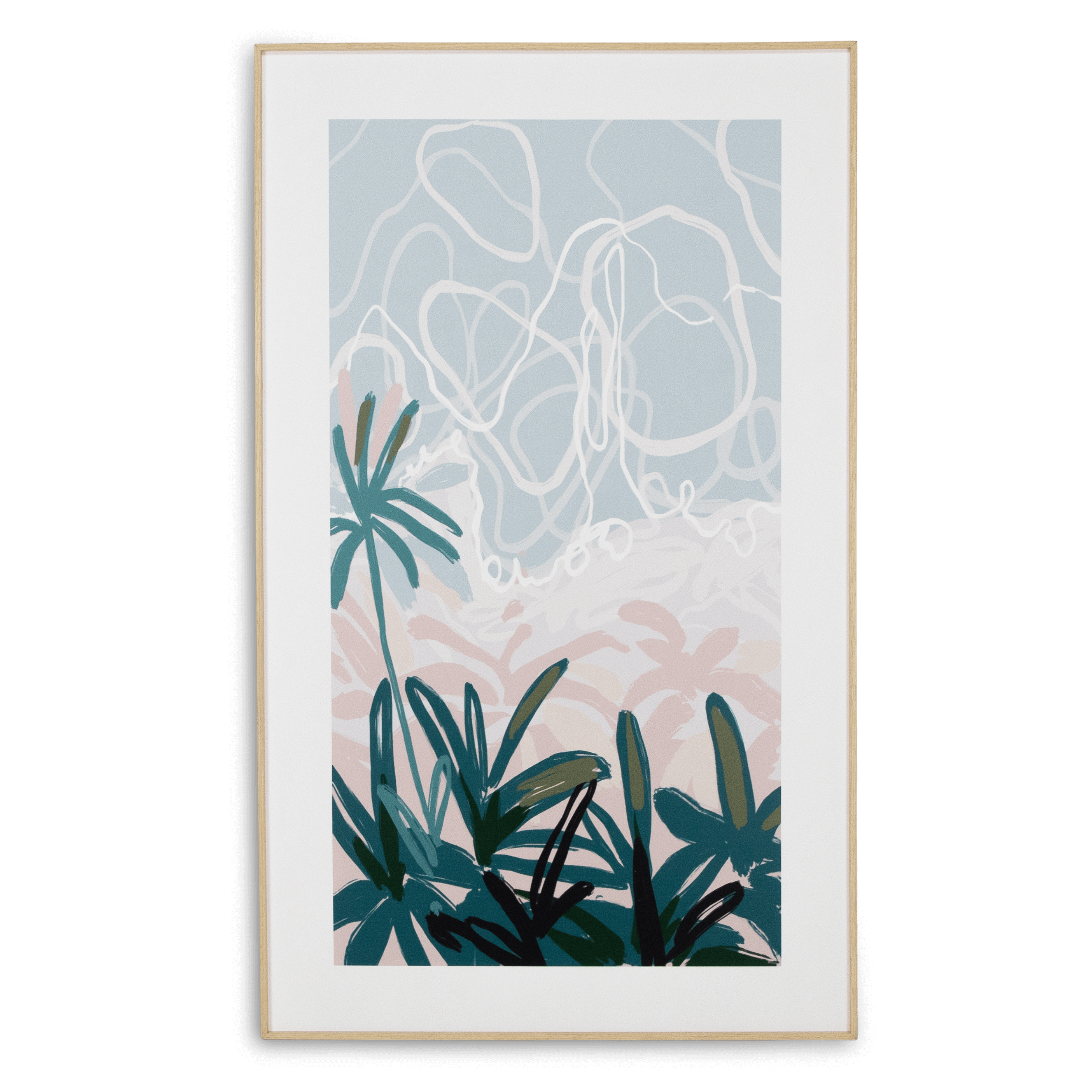 Tropodiso 2 - 60 x 100cm Outdoor UV Wall Art with Beech Aluminium Frame