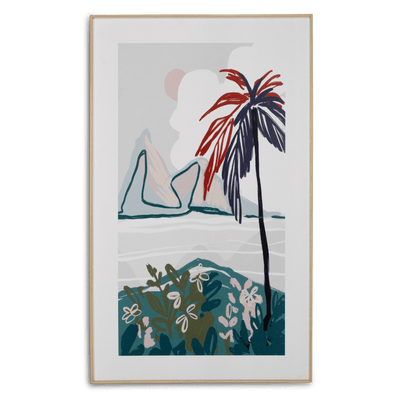 Tropodiso 3 - 60 x 100cm Outdoor UV Wall Art with Beech Aluminium Frame
