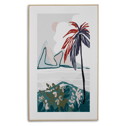 Tropodiso 3 - 60 x 100cm Outdoor UV Wall Art with Beech Aluminium Frame
