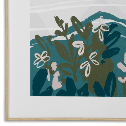 Tropodiso 3 - 60 x 100cm Outdoor UV Wall Art with Beech Aluminium Frame