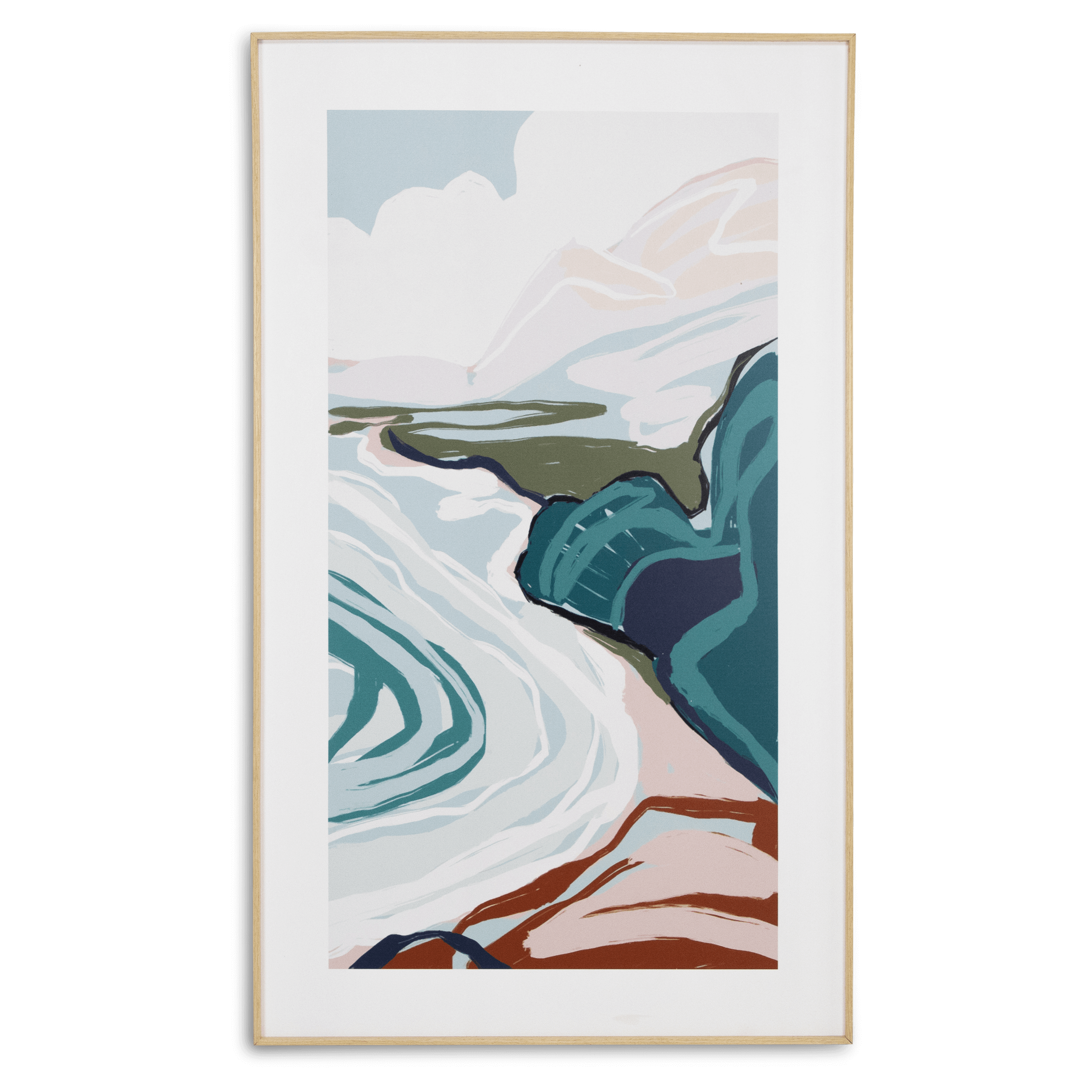 Tropodiso 4 - 60 x 100cm Outdoor UV Wall Art with Beech Aluminium Frame