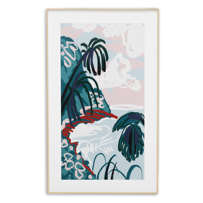 Tropodiso 1 - 60 x 100cm Outdoor UV Wall Art with Beech Aluminium Frame