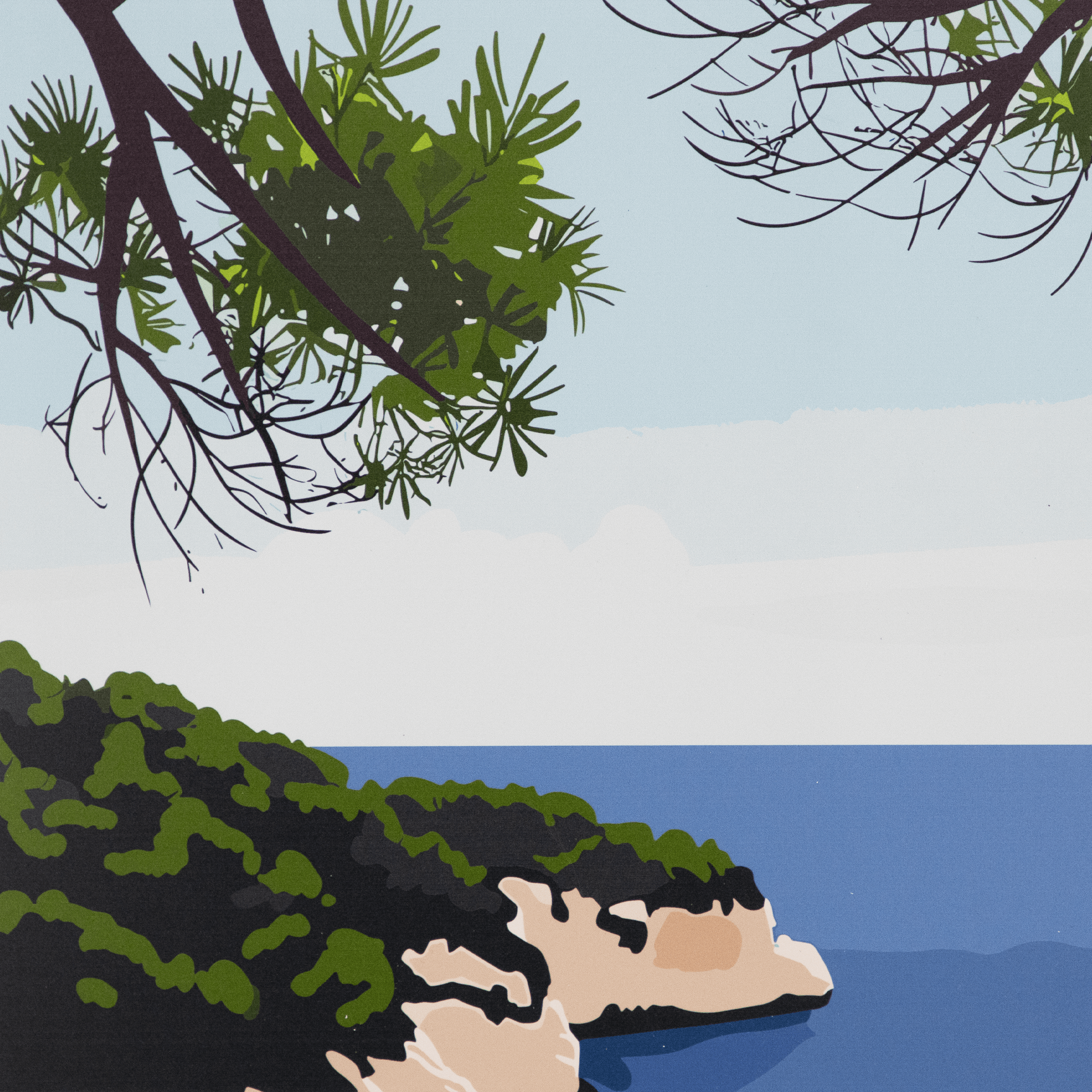 Mallorca Spain - 60 x 100cm Outdoor UV Wall Art with Beech Aluminium Frame