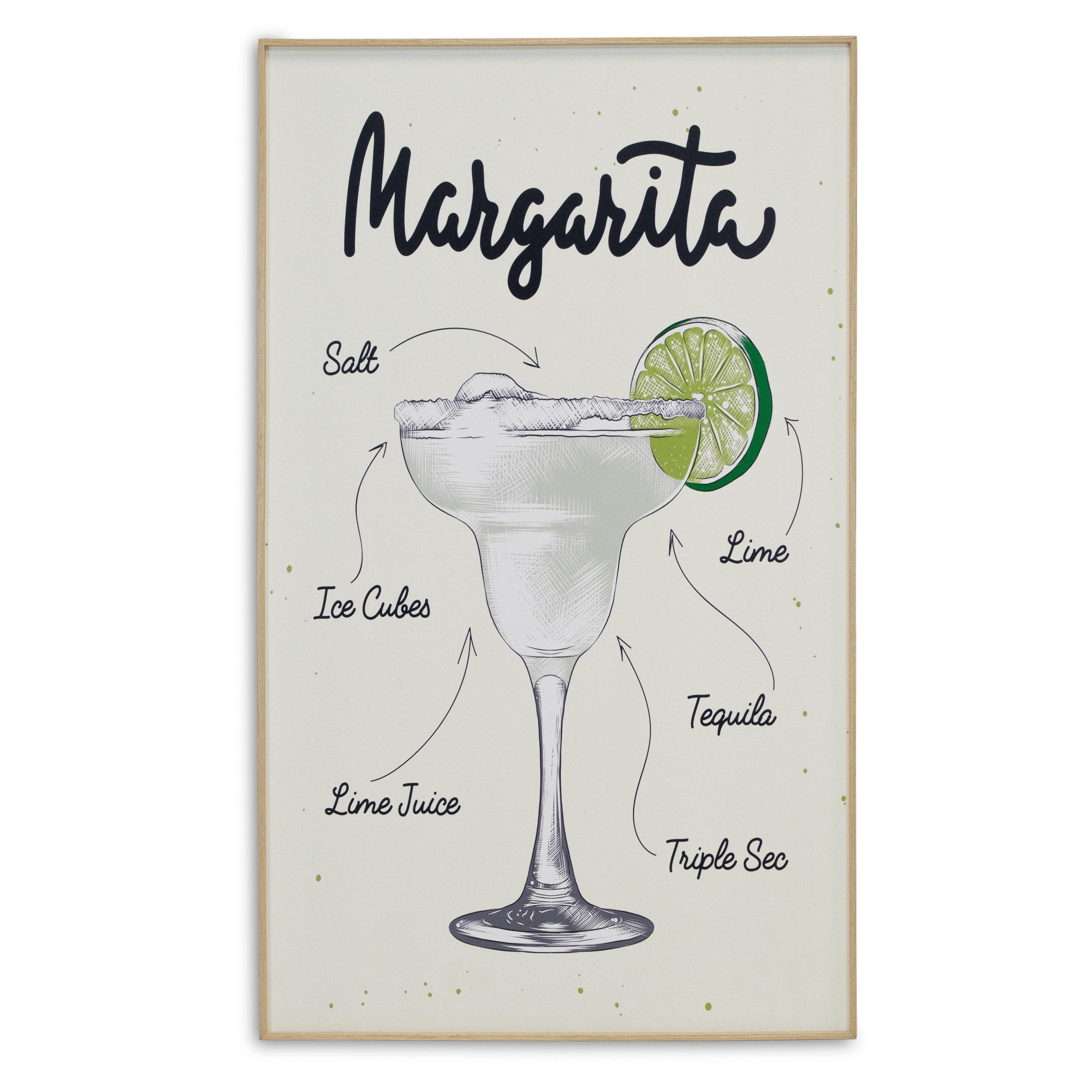 Margarita - 60 x 100cm Outdoor UV Wall Art with Beech Aluminium Frame