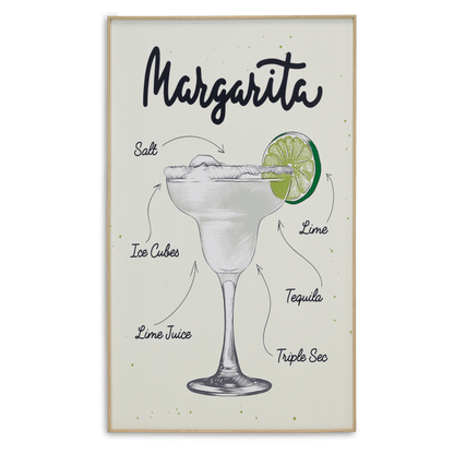 Margarita - 60 x 100cm Outdoor UV Wall Art with Beech Aluminium Frame