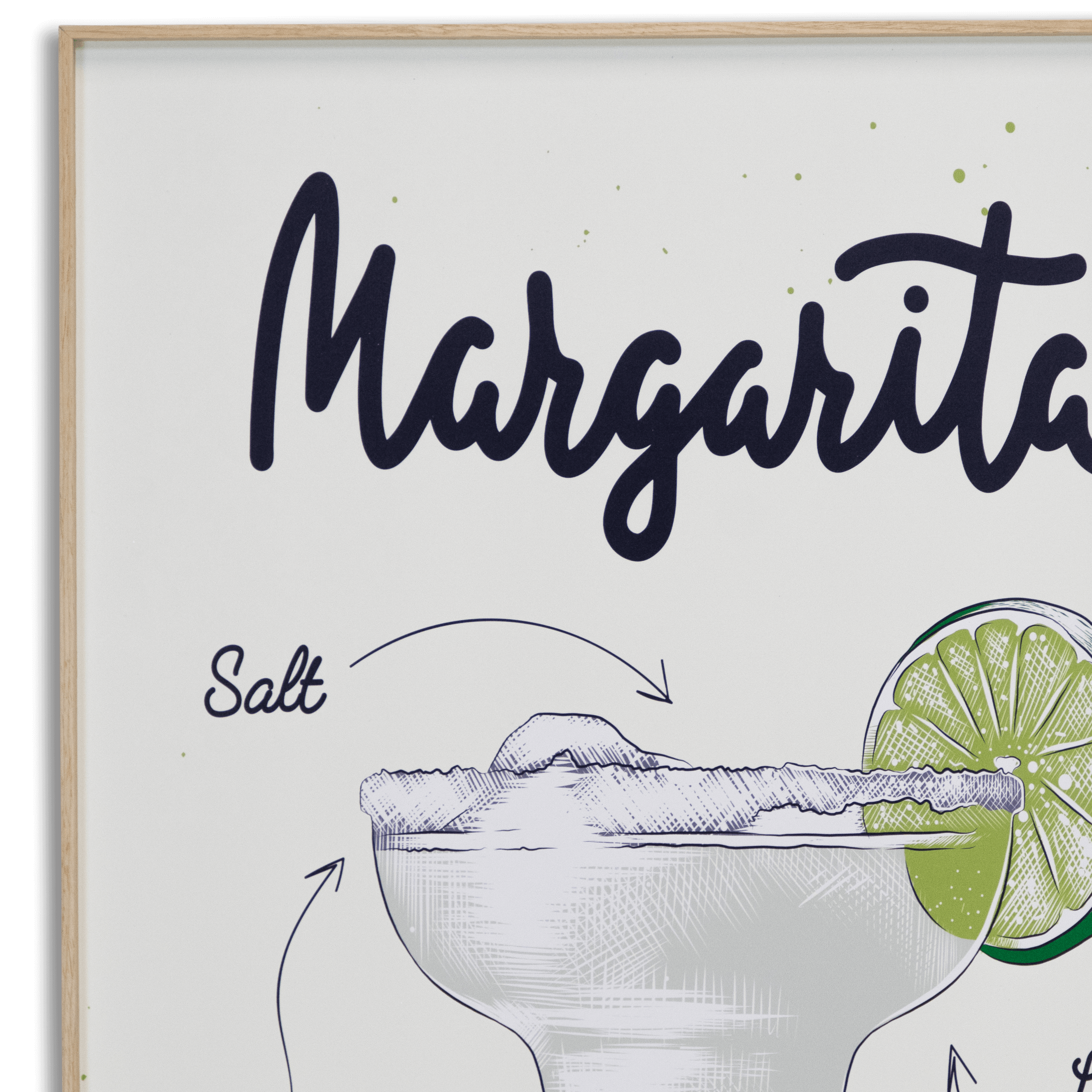 Margarita - 60 x 100cm Outdoor UV Wall Art with Beech Aluminium Frame