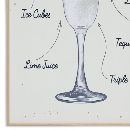 Margarita - 60 x 100cm Outdoor UV Wall Art with Beech Aluminium Frame