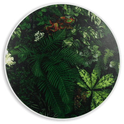 Bloomscape - 80cm Round Outdoor UV Wall Art with White Aluminium Frame