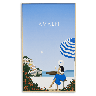 Amalfi - 60 x 100cm Outdoor UV Wall Art with Beech Aluminium Frame