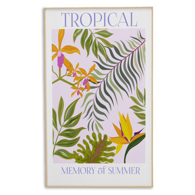 Tropical Memory of Summer - 60 x 100cm Outdoor UV Wall Art with Beech Aluminium Frame