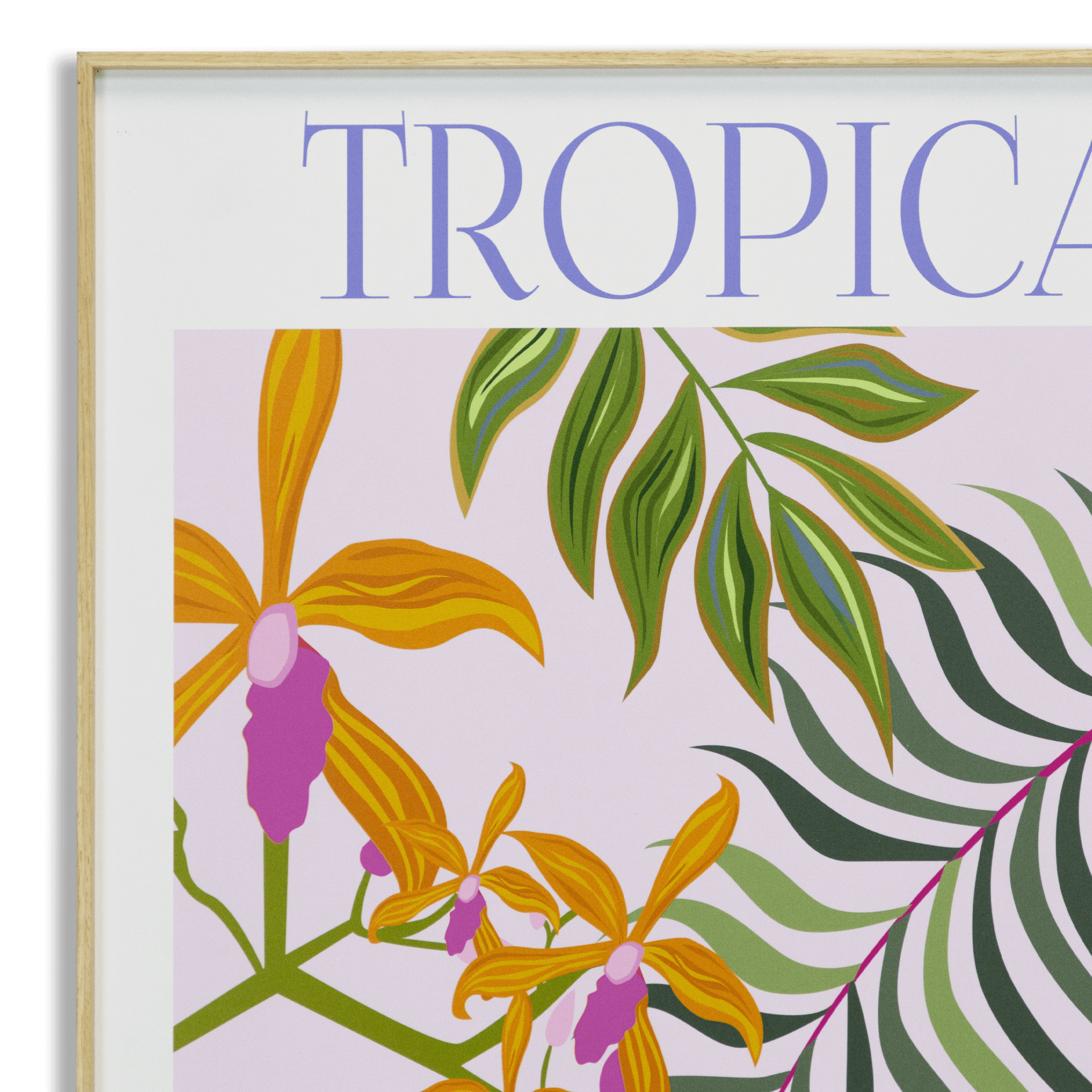 Tropical Memory of Summer - 60 x 100cm Outdoor UV Wall Art with Beech Aluminium Frame