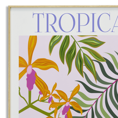 Tropical Memory of Summer - 60 x 100cm Outdoor UV Wall Art with Beech Aluminium Frame
