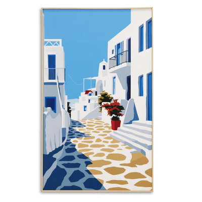 Island Strolling - 60 x 100cm Outdoor UV Wall Art with Beech Aluminium Frame