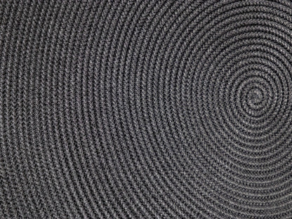 Monaco Olefin Premium Outdoor Rug in Charcoal Haze 150 cm Dia