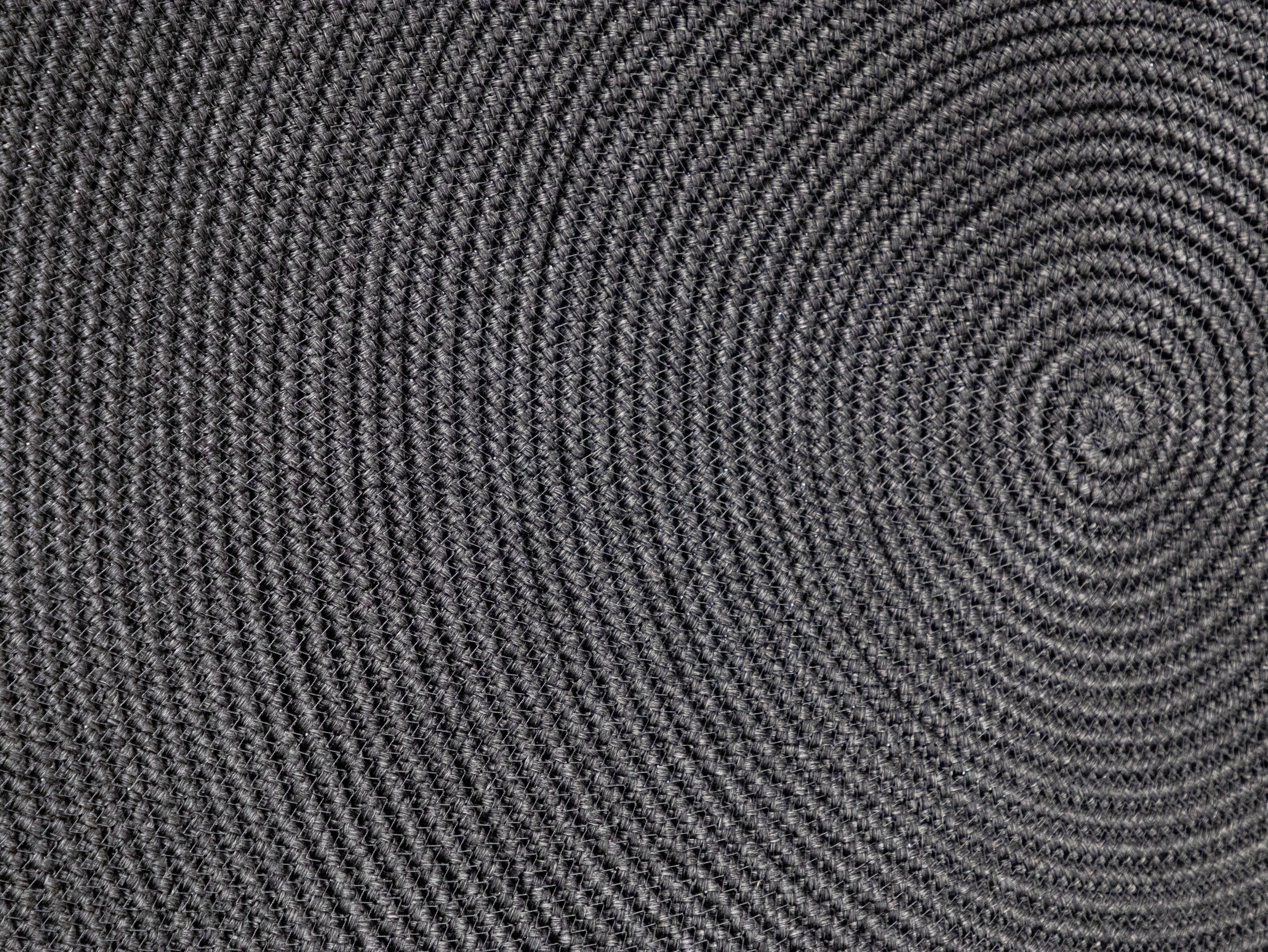 Monaco Olefin Premium Outdoor Rug in Charcoal Haze 150 cm Dia