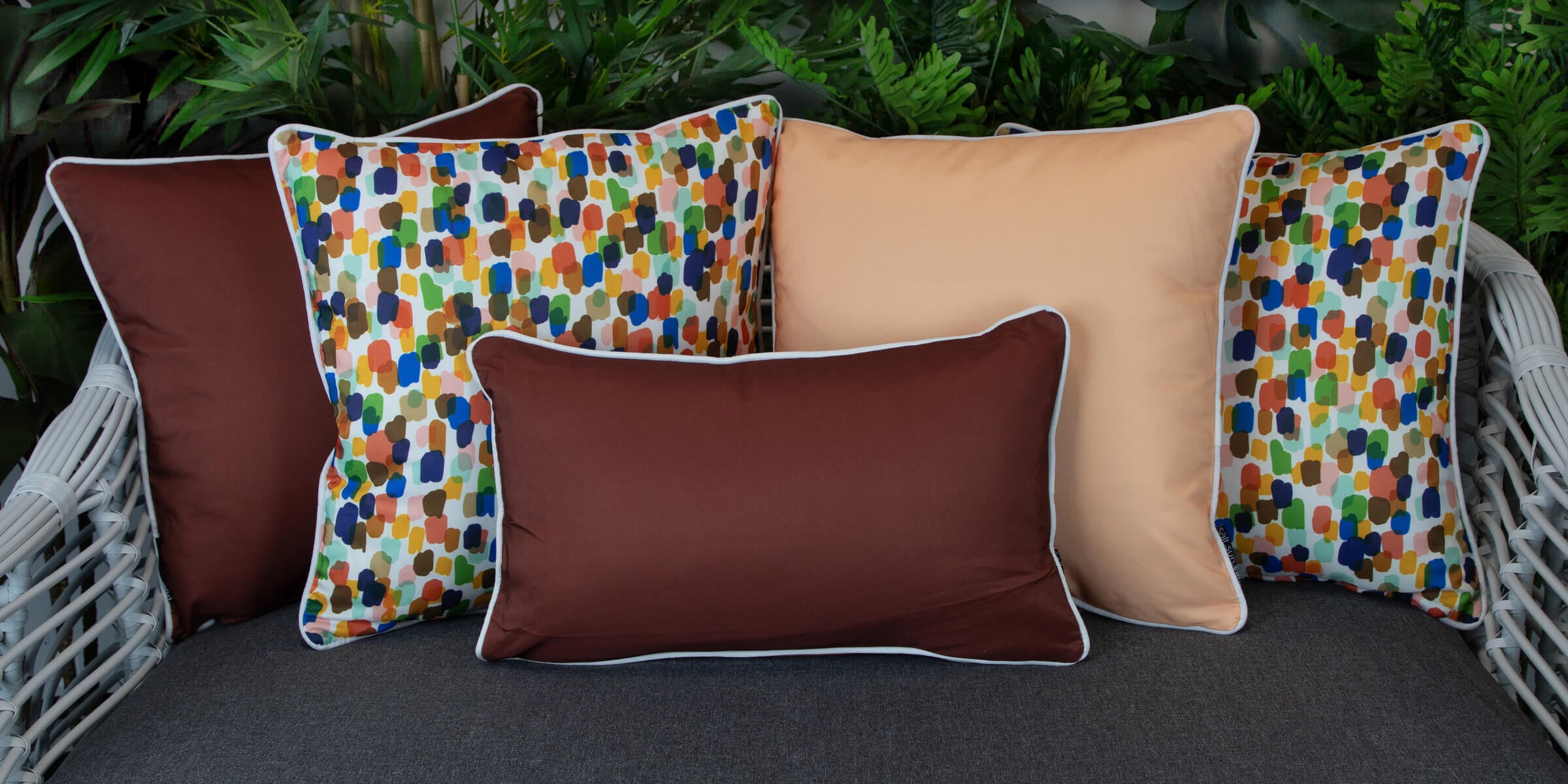 Bondi Outdoor Cushions Stylist Selection - Rainbow Radiance