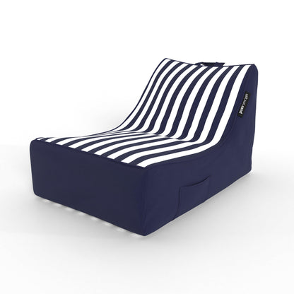 Outdoor Bean Bag Chair - Kirra Navy Stripe