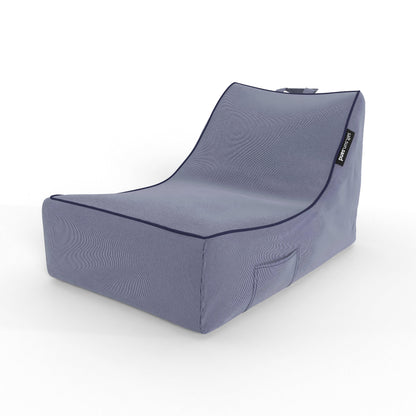 Outdoor Bean Bag Chair - Kirra Tweed Navy