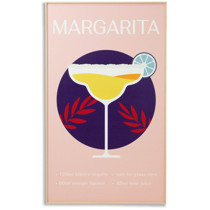 Margarita - 60 x 100cm Outdoor UV Wall Art with Beech Aluminium Frame