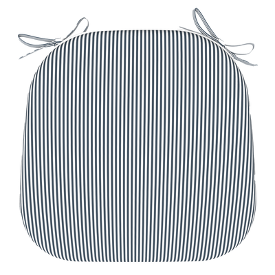 Tahiti Marine Stripe Rounded Outdoor Chair Pad - 40x42x5cm (ETA Late May 26)