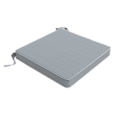 Tahiti Marine Stripe Square Outdoor Chair Pad - 43x43x4cm (ETA Late May 26)
