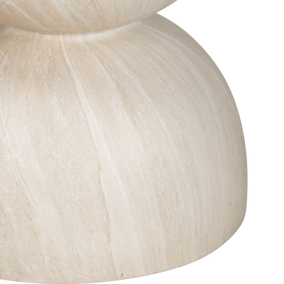 Milano Side Table in MGO Travertine Finish