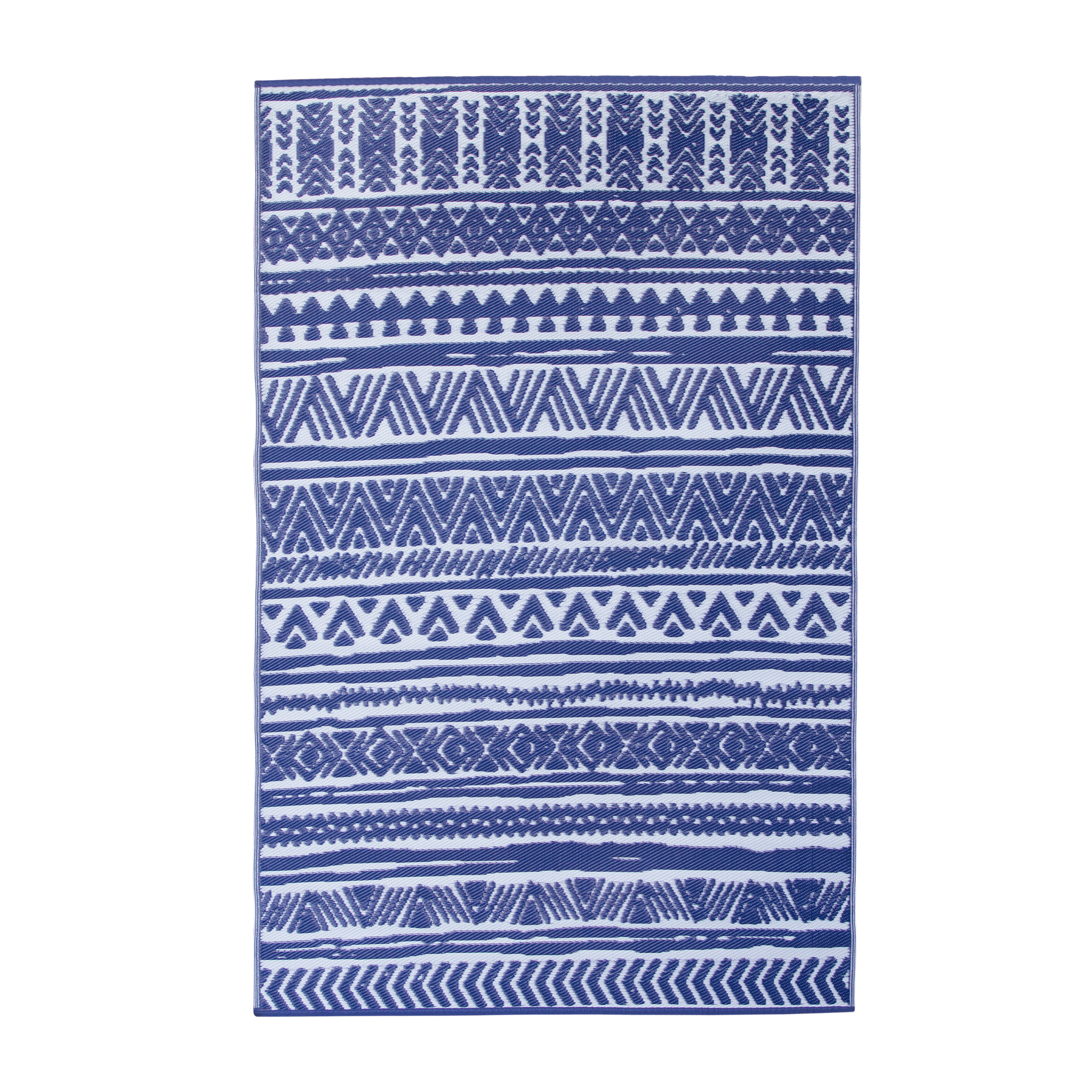 Blue Plastic Outdoor Rug - Morocco