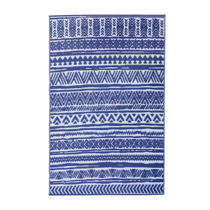 Blue Plastic Outdoor Rug - Morocco