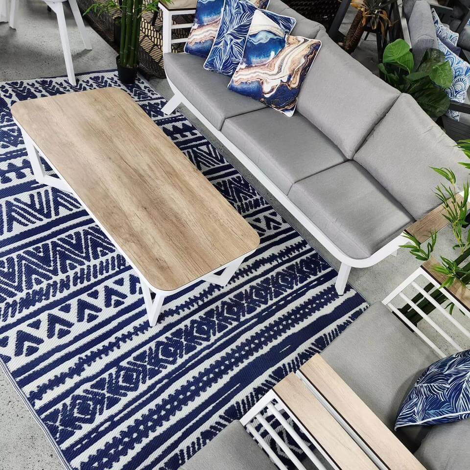 Morocco Blue Outdoor Rug in PP - 180 x 270 cm