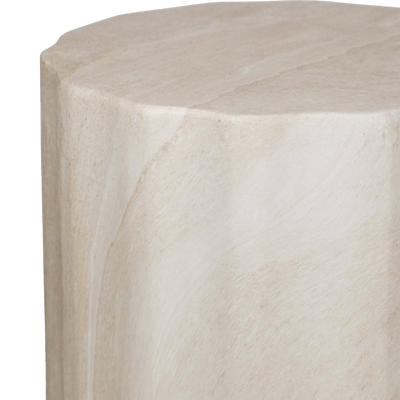 Napoli Side Table in MGO Travertine Finish