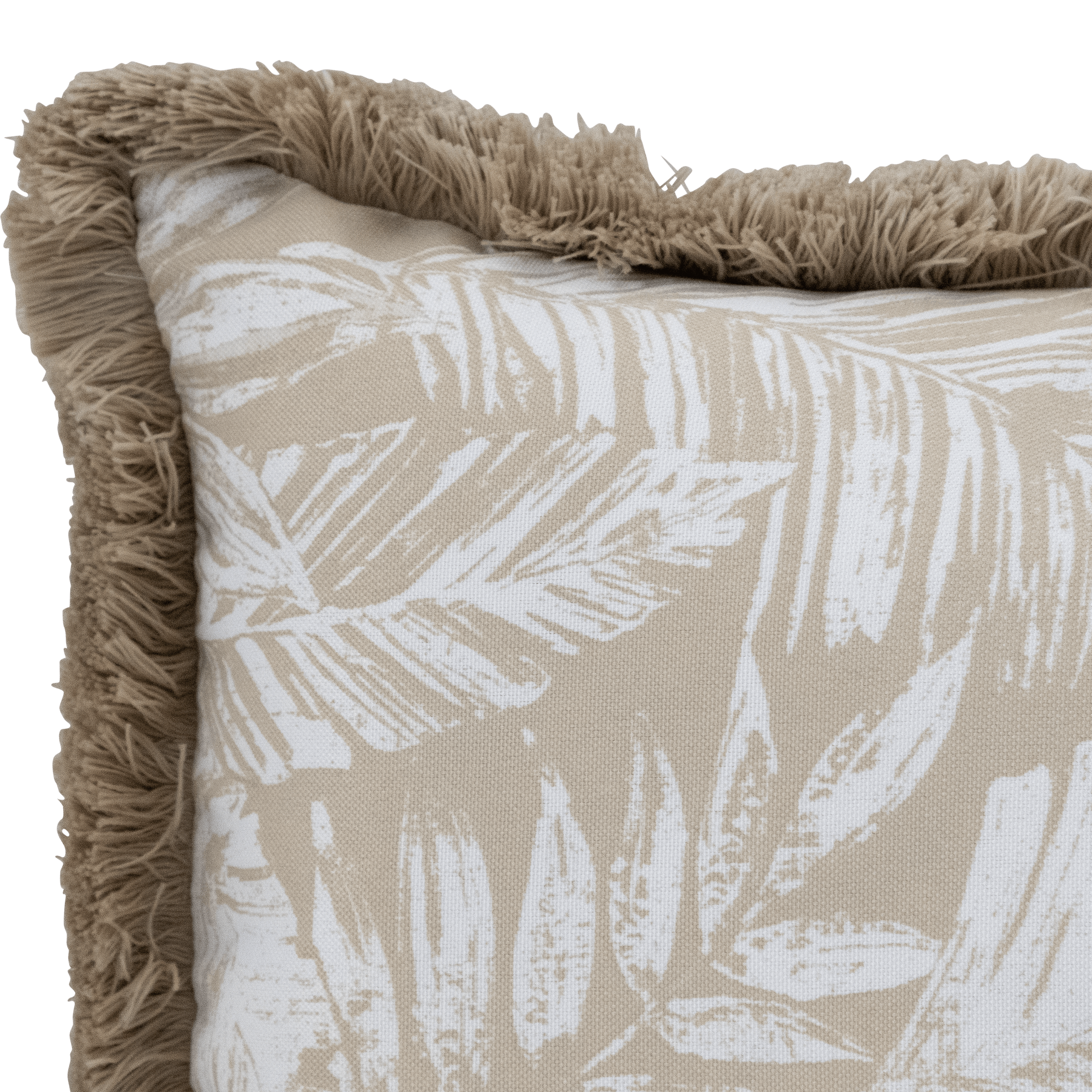 Tahiti Natural Escape - 30x50cm Fringed Outdoor Cushion