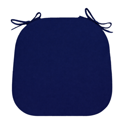 Tahiti Navy Rounded Outdoor Chair Pad - 40x42x5cm